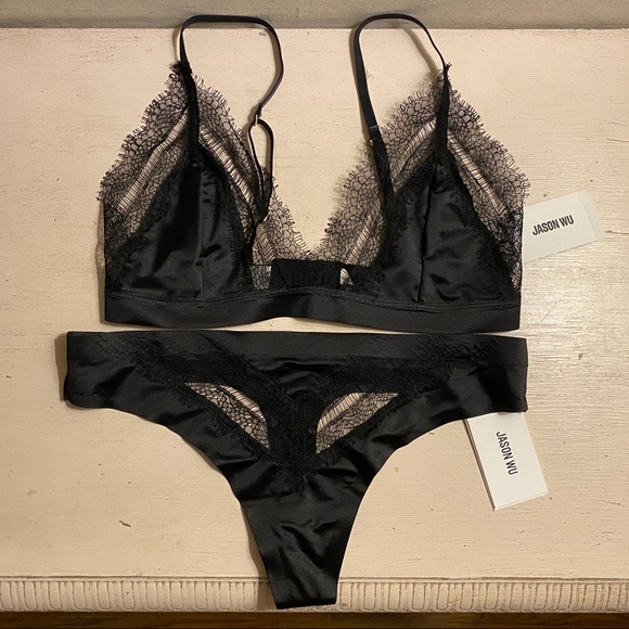 Jason Wu - Satin Bralette & Thong Set